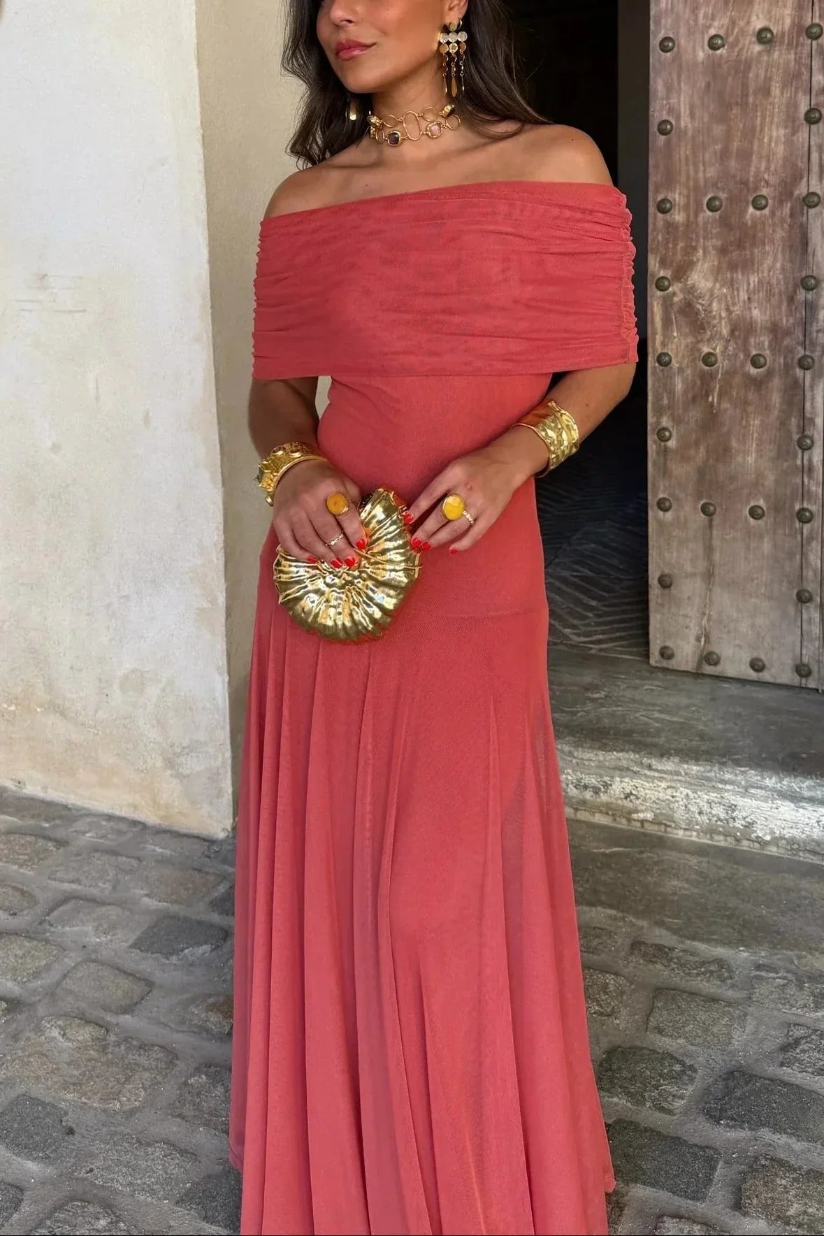 Ariadne | Chic Draped One Shoulder Ruched Sleeveless Summer Maxi Dress