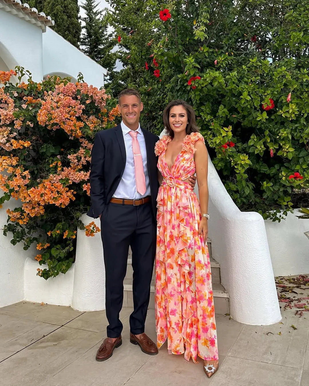 Citania | Floral Sleeveless V Neck Romantic Summer Maxi Dress