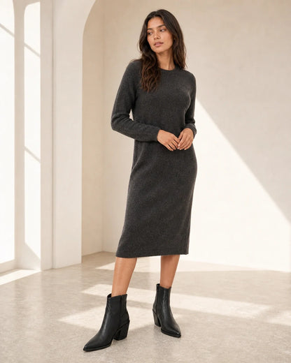 Women's black pointed western ankle boots, second styled view.